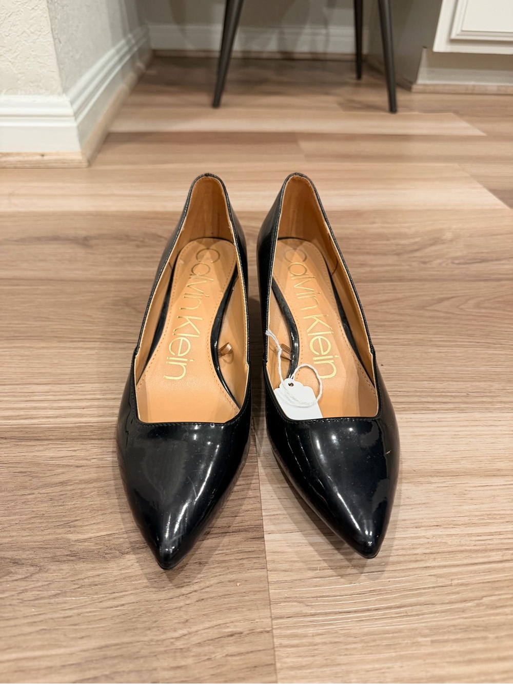 Calvin Klein Women's Black Patent Pointed Pumps